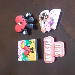 Bad Bunny Croc Charms Jibbitz  Un Verano Sin Ti Set of 4 New